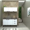 Mueble bajo mesada cocina con aéreo blanco Mueble Bajo Mesada Cocina Con Aéreo Blanco