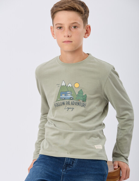 REMERA ESTAMPADA Verde