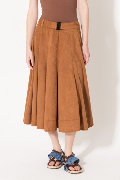POLLERA SUEDE Caramelo