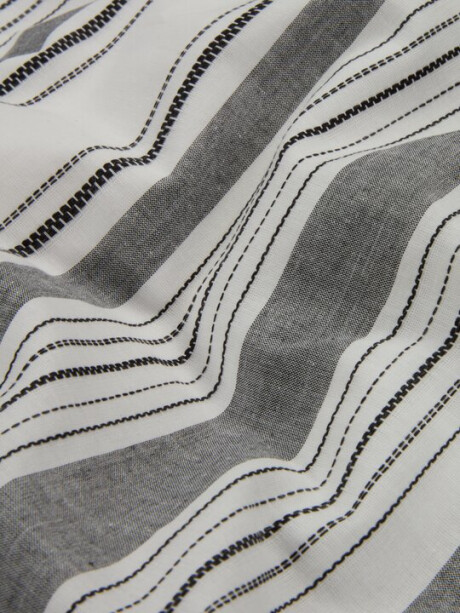 Juego funda nórdica IDA hilo teñido 155X220 blanco Juego funda nórdica IDA hilo teñido 155X220 blanco