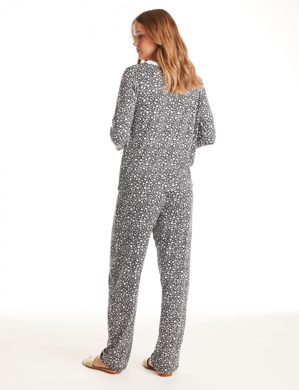 Pijama Con Pantalon NEGRO/BLANCO