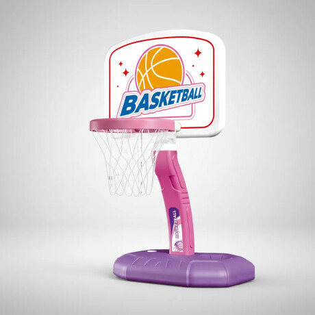 Aro De Básquet Infantil Para Piscina 2 Alturas 74cm y 112cm Rosa