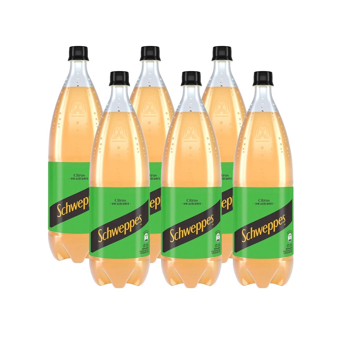 Pack X6 Schweppes Citrus sin Azúcares 1.5L 