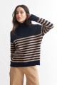 Sweater cuello rompeviento AZUL MARINO