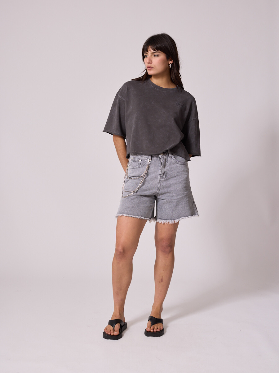 SHORT JEAN INRI DIXIE Gris Claro