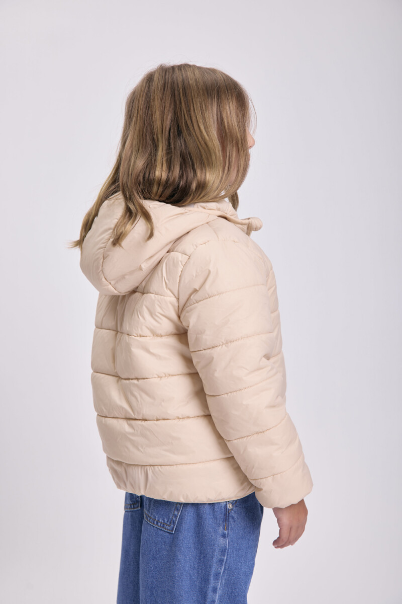 Campera capitoneada Beige
