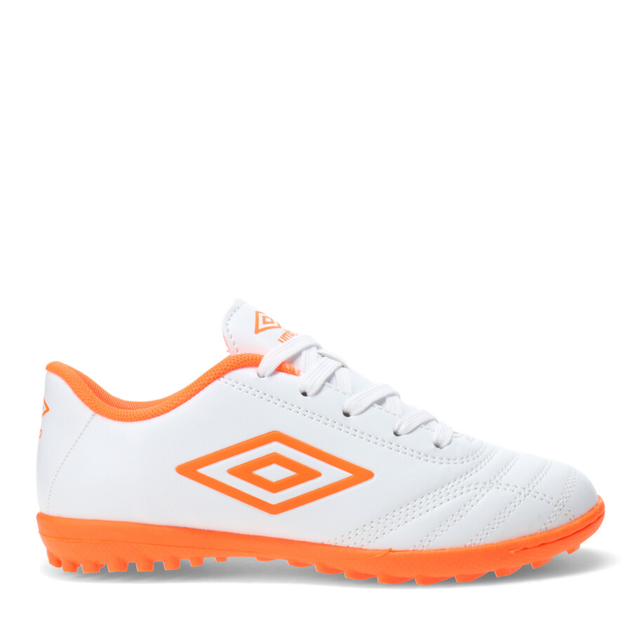 Championes de Fútbol 5 Infantiles Umbro Classico II Blanco - Anaranjado