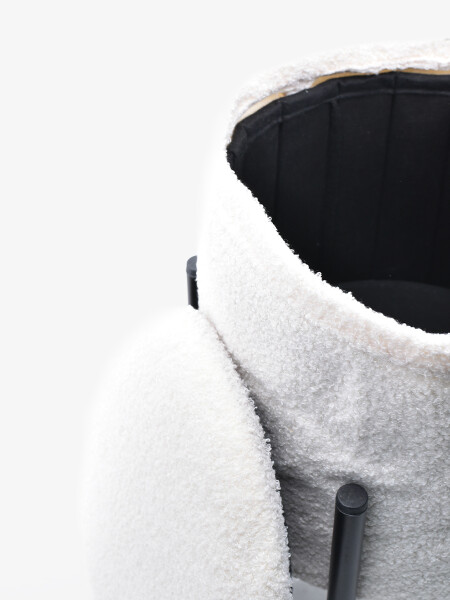 PUFF PLEGABLE CORDERITO CRUDO