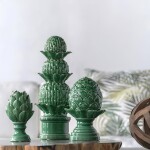 PIÑA GRANDE DECORATIVA 16x16x24CM CERAMICA VERDE PIÑA GRANDE DECORATIVA 16x16x24CM CERAMICA VERDE