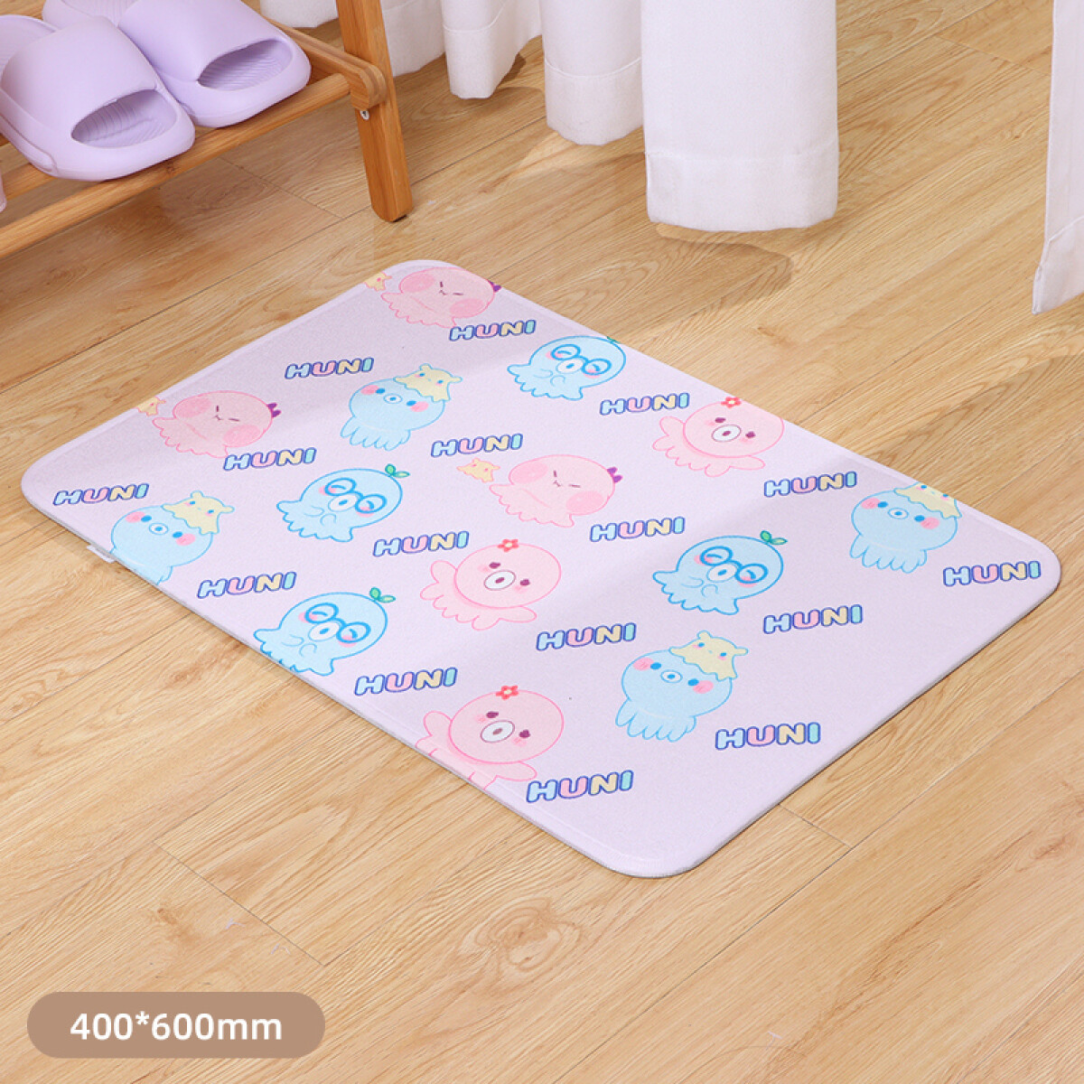 Alfombra Para El Baño De Terciopelo - Púrpura 