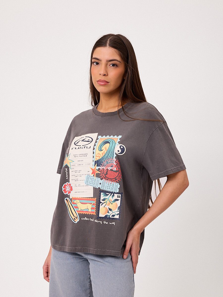 T-SHIRT PRETORIA RUSTY - Gris Oscuro 