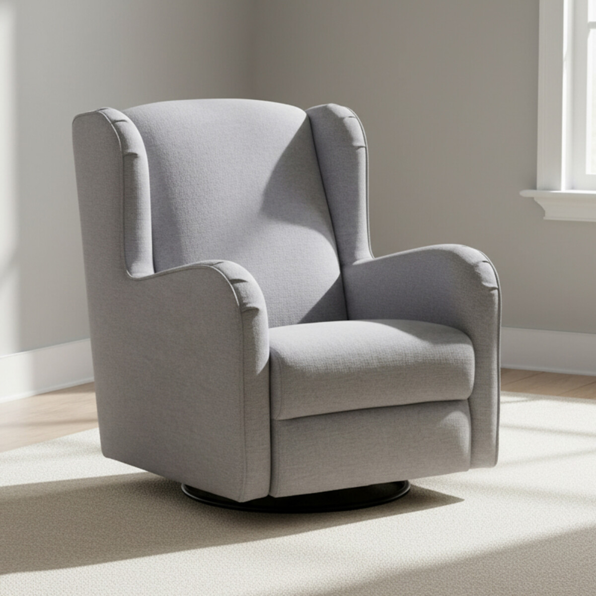 BUTACA MECEDORA - 1 CUERPO TELA GRIS VERSALLES 