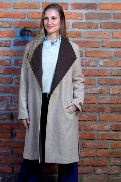 Tapado Timote Beige con Chocolate