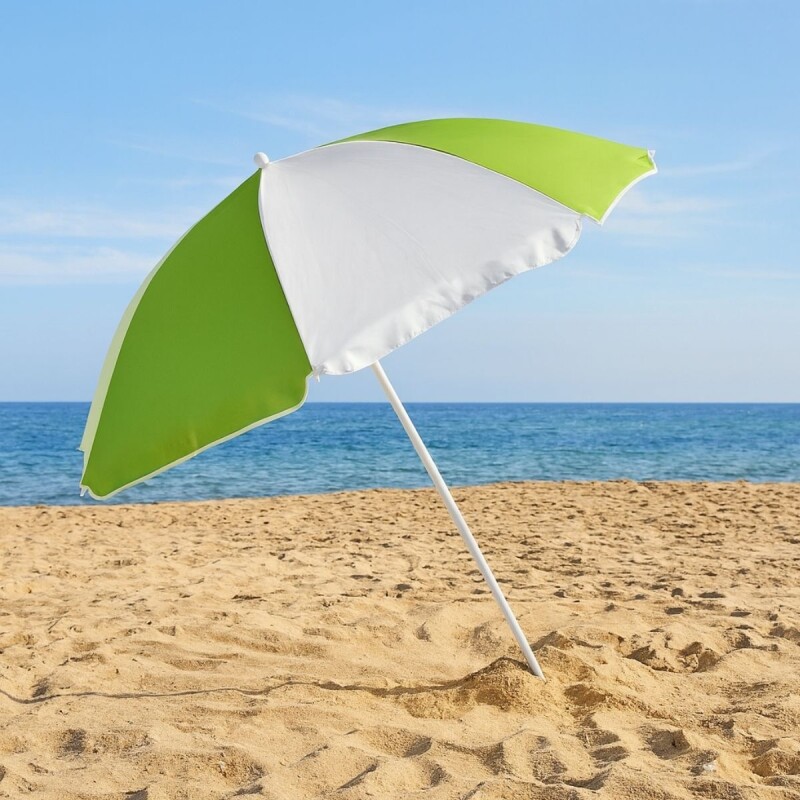 Sombrilla 1,80 mrs Polyester 50+UV VERDE/BLANCO