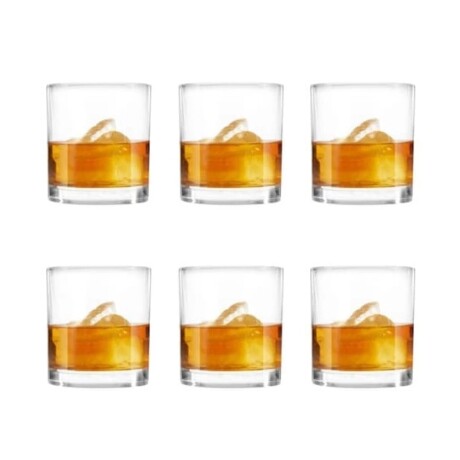 Set de 6 Vasos para Whisky en Vidrio de 325ml Barley Transparente