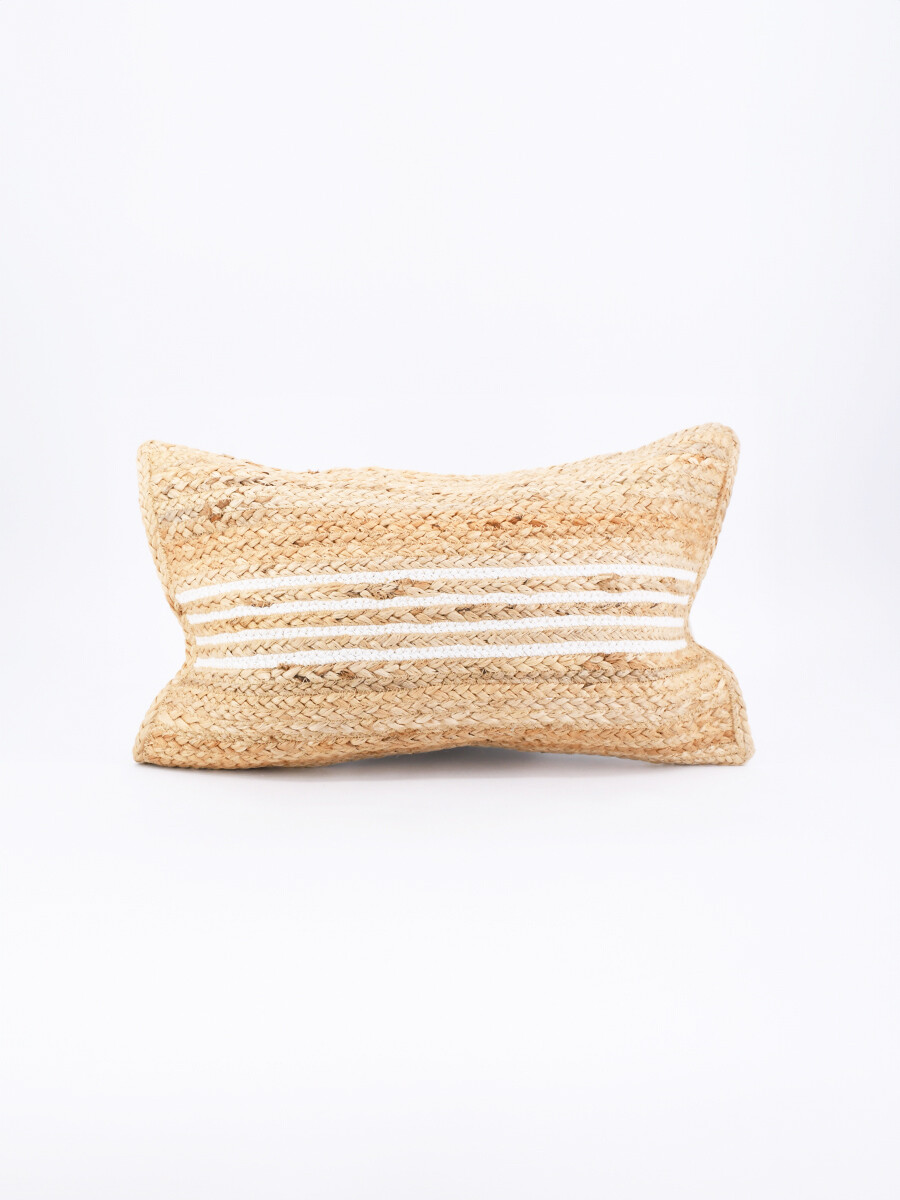 FUNDA DE ALMOHADON YUTE - BEIGE (V) 