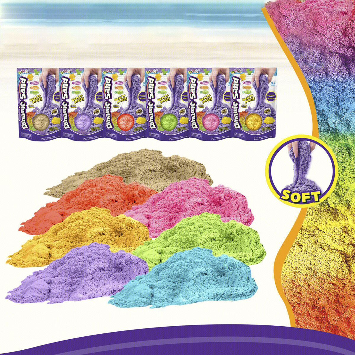 Bolsa de Masa Arena 750 gr Colores Surtidos 
