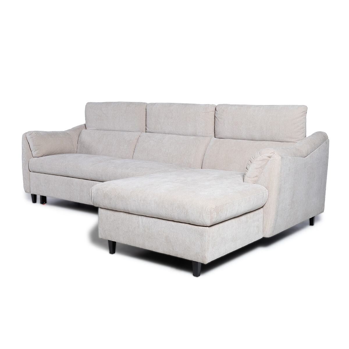 Rinconera Cama Maxwell (C/Baúl) - Tela Microfibra - Chaise Derecho - 6686-4 Beige 