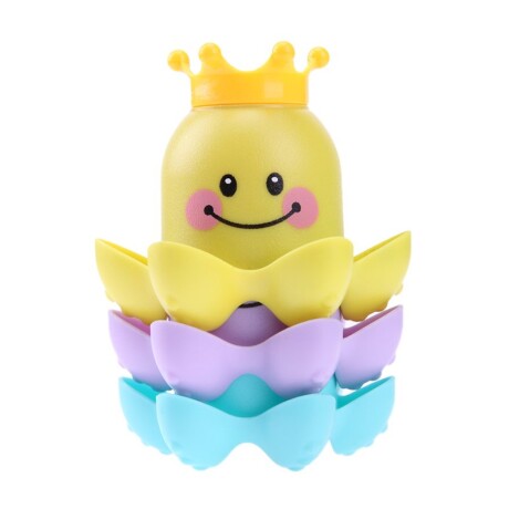 Set de 3 Pulpos Apilables Juego p/ Baño o Playa Bebés Niños Verde