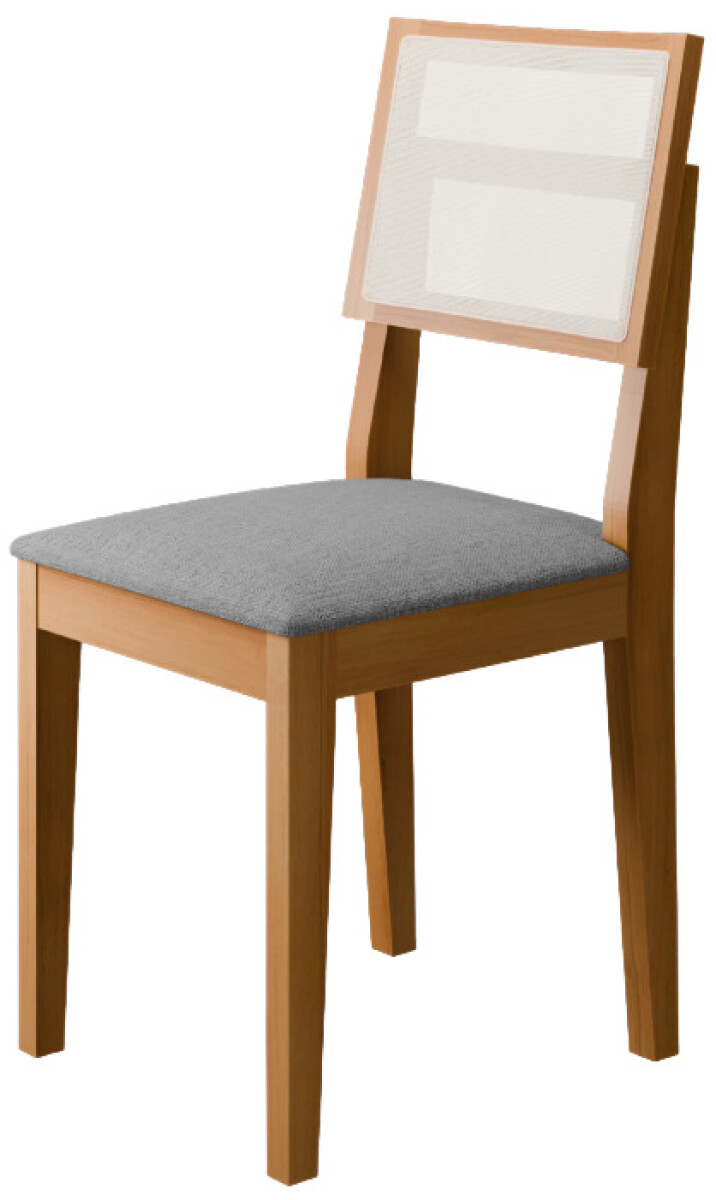 Silla Safira Tapizada con Respaldo Anatómico y Patas de Madera Maciza - color GRAFITE 