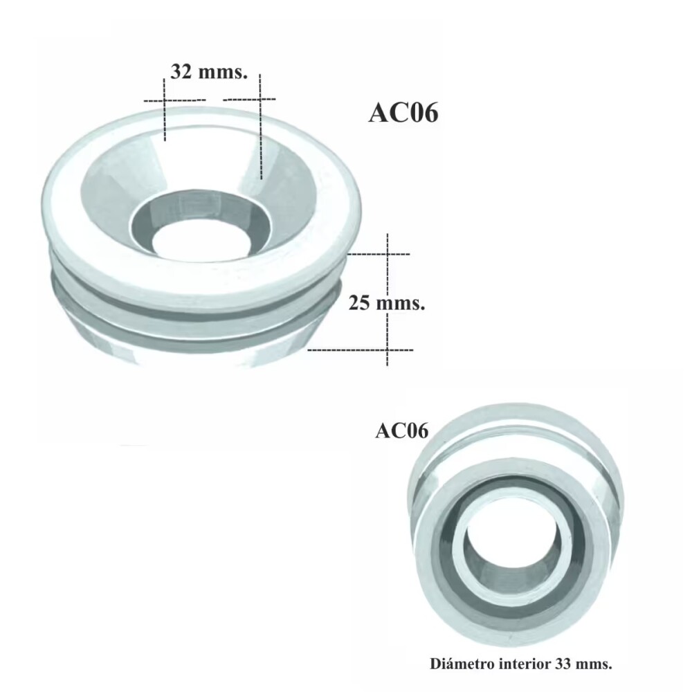 Cono conexión de embutir grande Nórdico Cono Conexión De Embutir Grande Nórdico