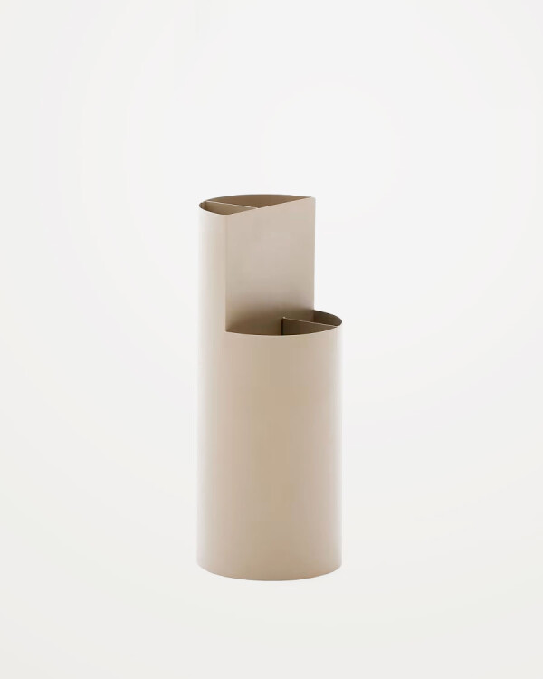 Paragüero Atin de metal beige