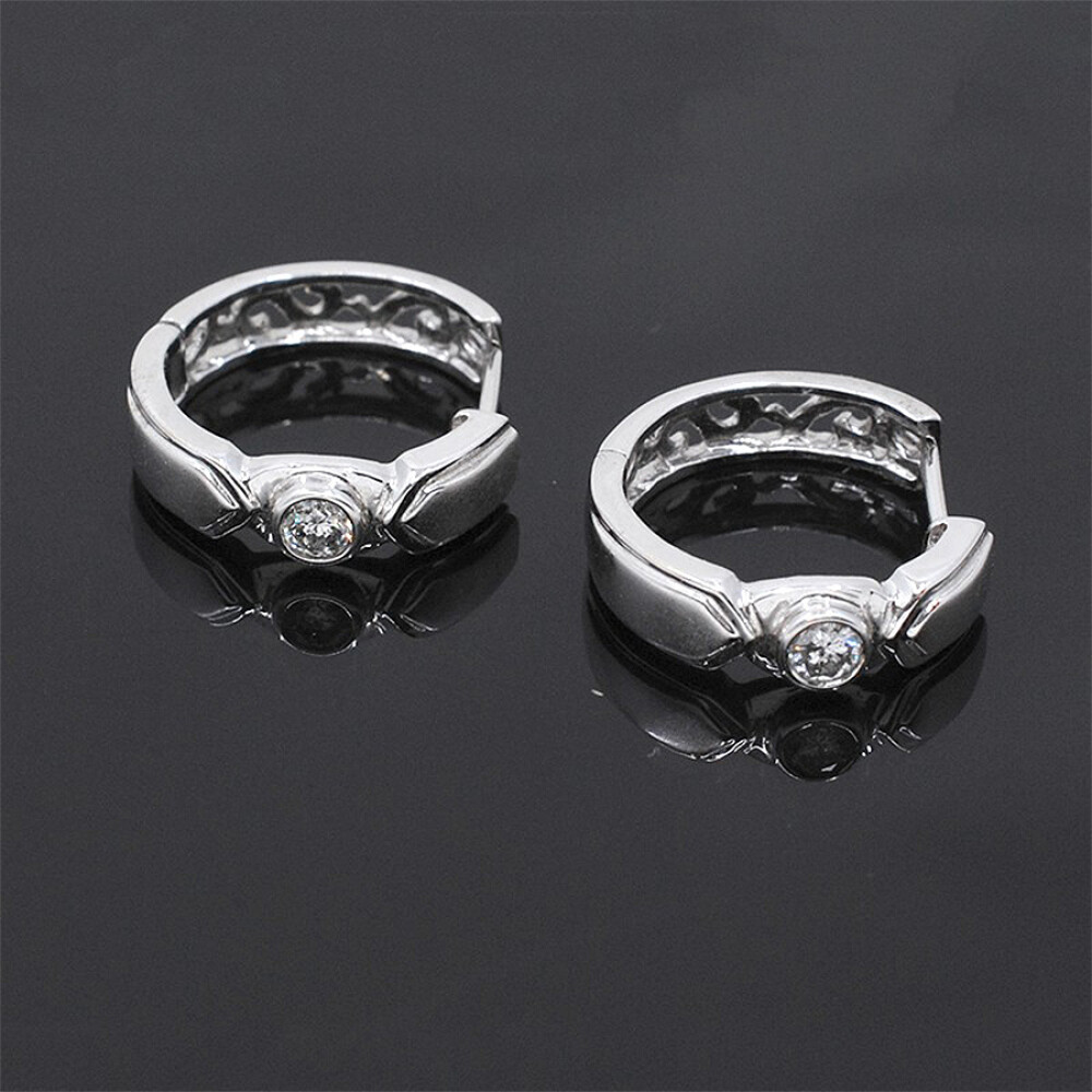 Aros En Oro 18K Y Brillantes Aros En Oro 18K Y Brillantes