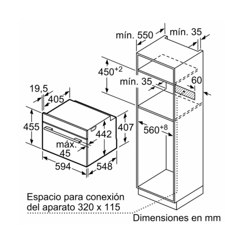 HORNO DE EMPOTRAR BOSCH 47-LITROS CBG7341B1
