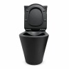 Inodoro largo con mochila VIP Negro Mate 70X36.50X83cm Inodoro Largo Con Mochila Vip Negro Mate 70x36.50x83cm