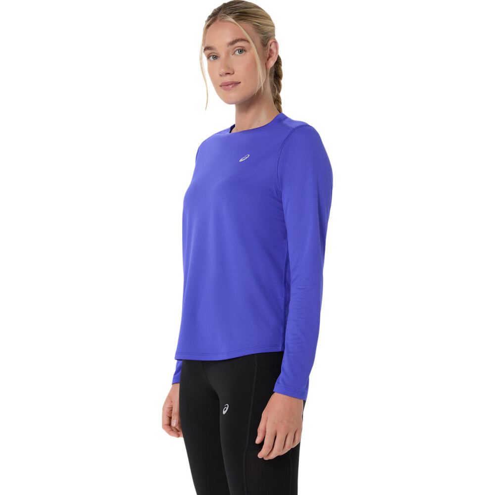 Polo Runnig Asics Silver LS Top Mujer Cobalt Burst
