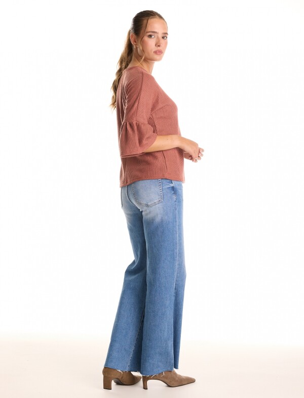 Buzo Manga Amplia TOSTADO