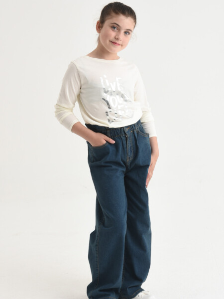 Pantalón de jean oxford Azul Oscuro