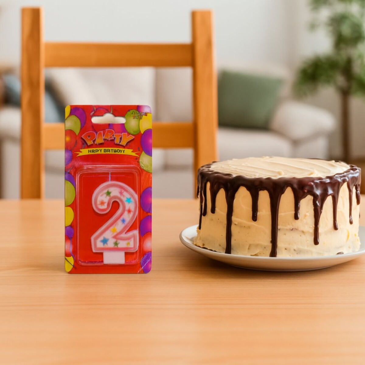 VELA CUMPLEAÑOS NUMERO 2 