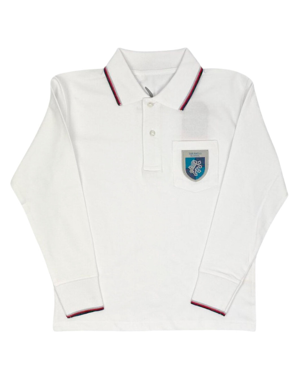 Remera Polo manga larga The Anglo School - Blanco 