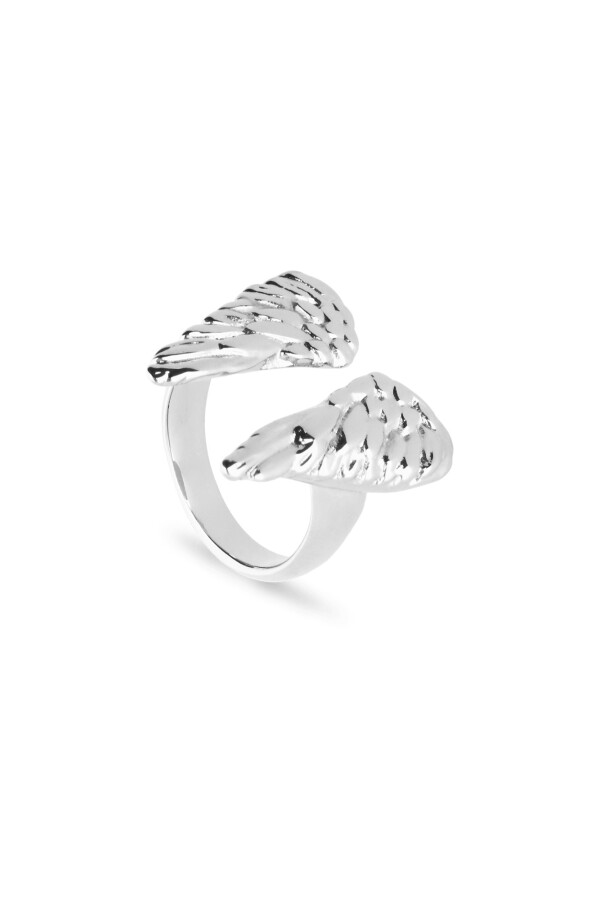 ANILLO EN ALEACIÓN DE METALES BAÑADO EN PLATA DE LEY EN FORMA DE ALAS Anillo