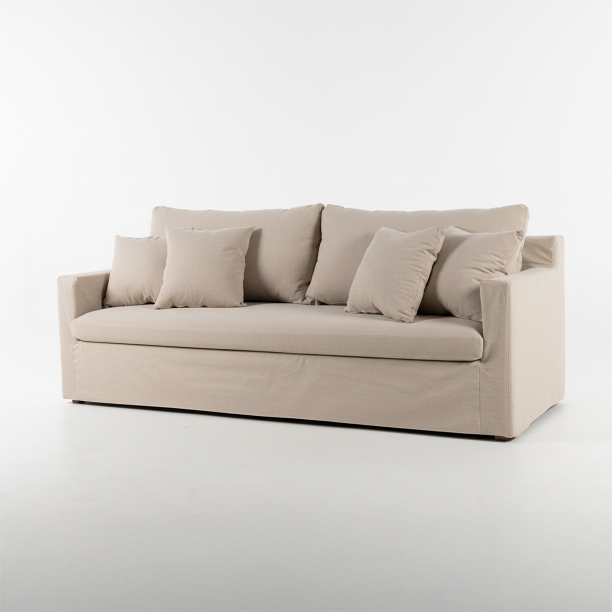 Sofá Summer con Funda - Tela Rústica - 3 cuerpos - TD5263-1636 (Capuccino) 