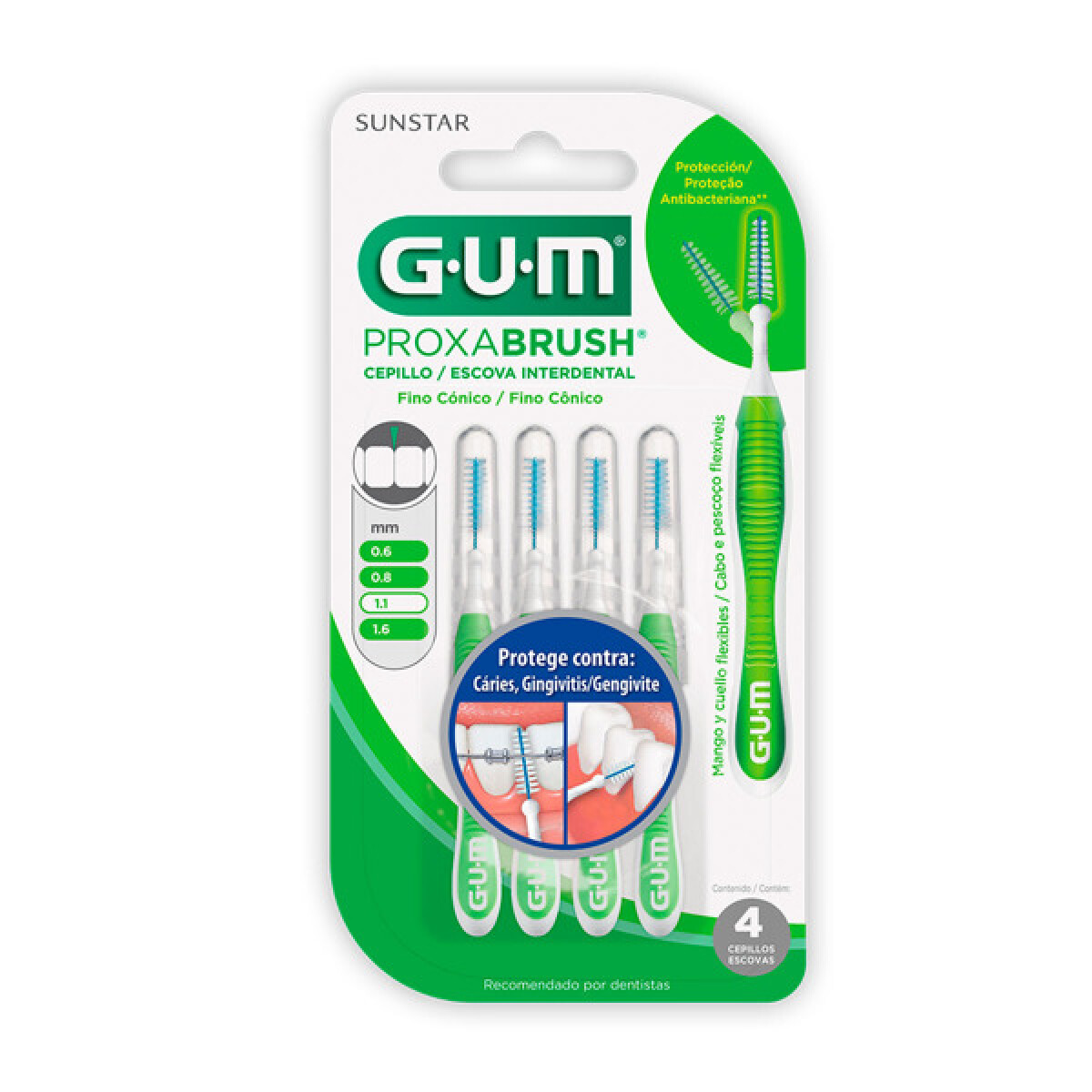 Cepillo Interdental Gum Proxabrush 1414 4 unidades 
