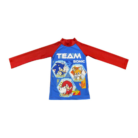 Remera UV Infantil Manga Larga Sonic Talle 4/10 U