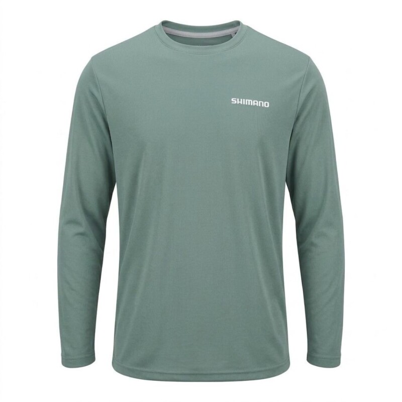 Remera Buzo Shimano Tech Tee Filtro Uv Manga Larga Verde