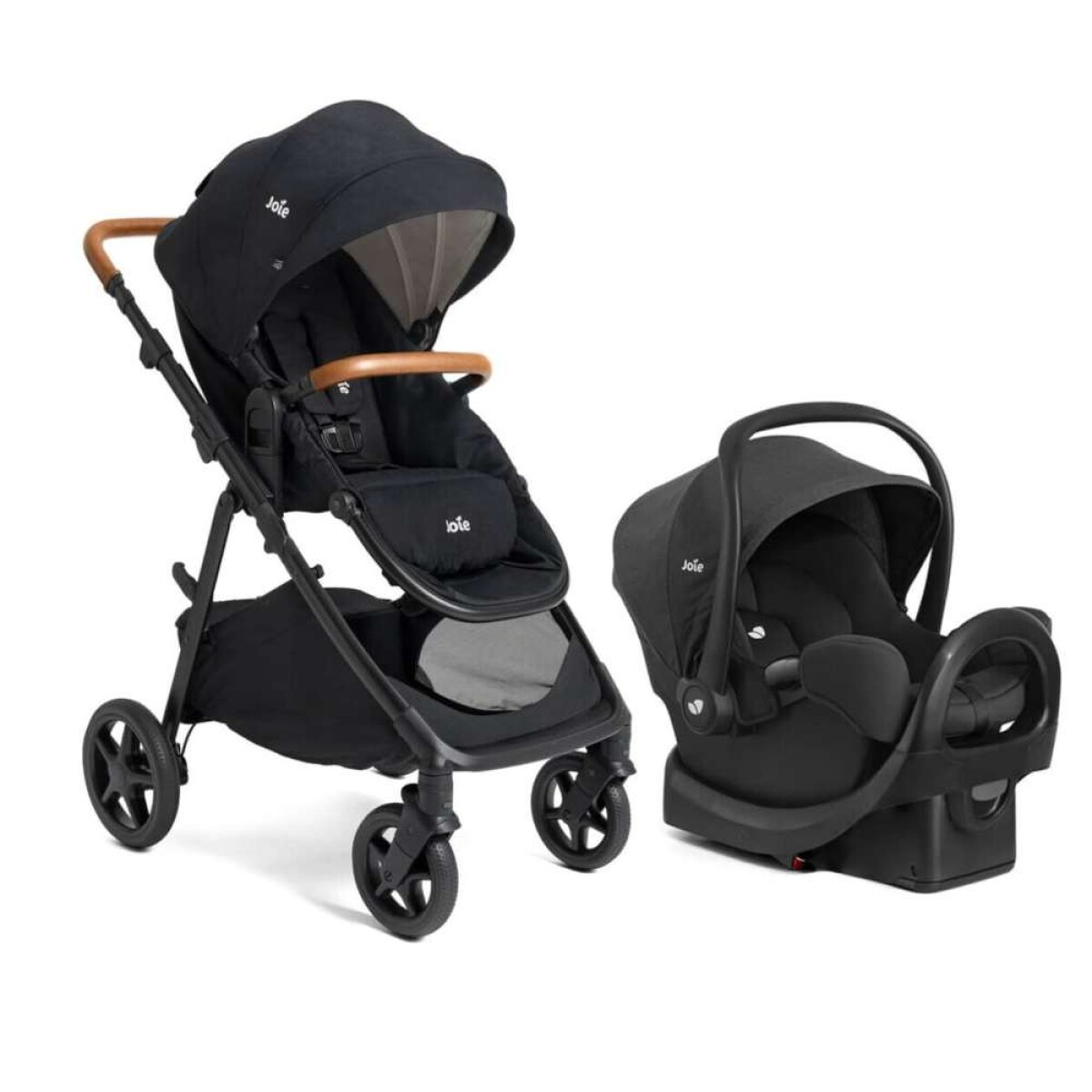 Travel System Joie Ginger + Silla De Auto Rue Con Base Latch Anti-Rebote - Negro 