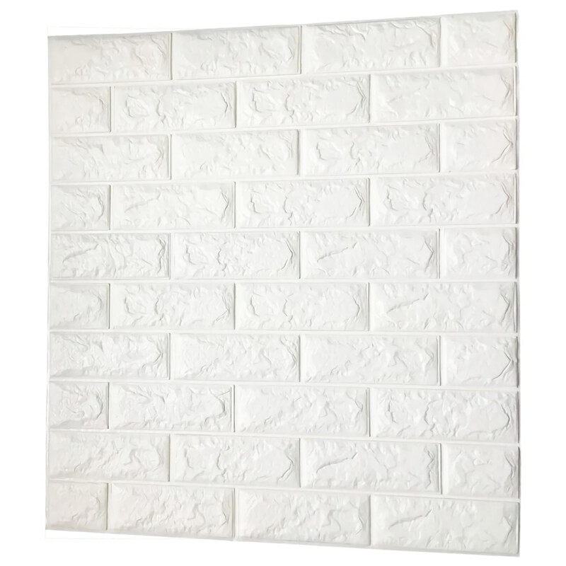 Placa adhesiva de ladrillo para pared BLANCO