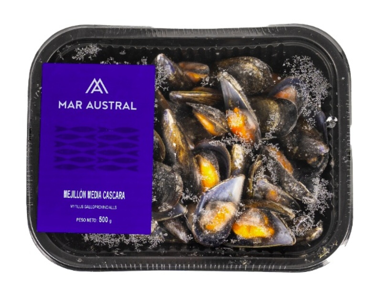 MEJILLON MEDIA CASCARA BANDEJA 500 GRS 