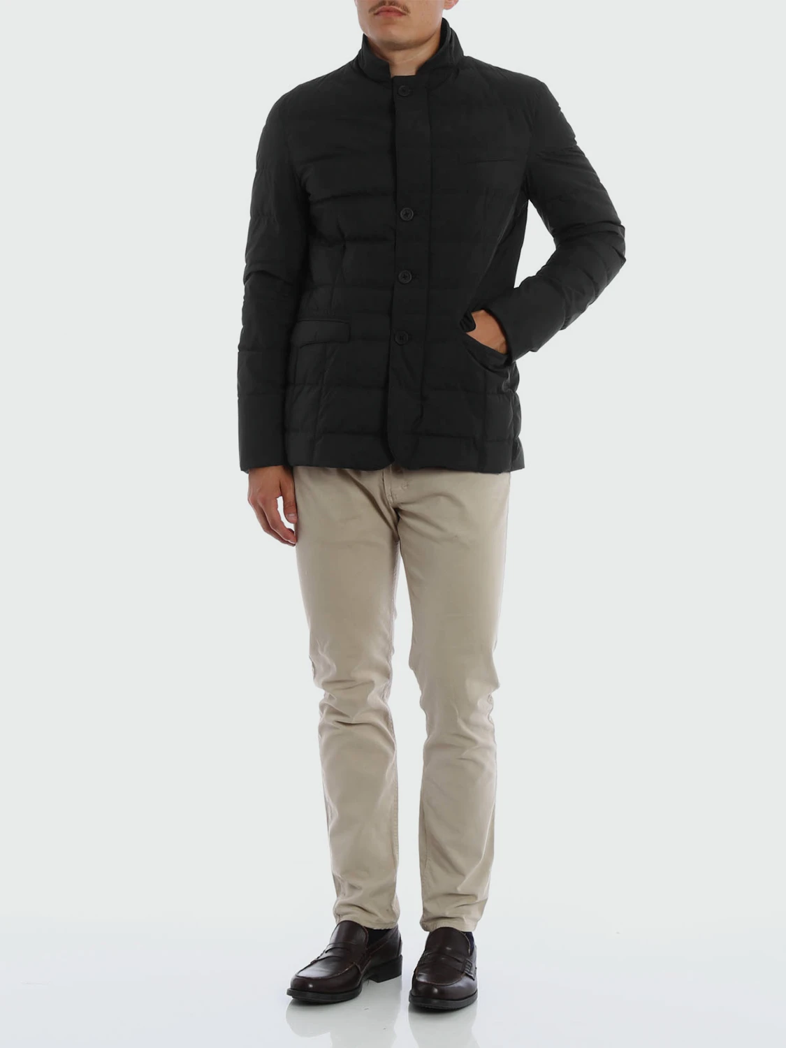 Herno-Chaqueta de Vestir rellena de plumas, Gortex Negro