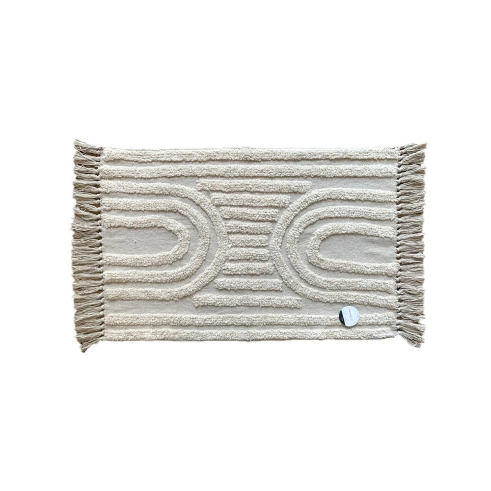 Alfombras Freece con Flecos 50x80 Semicirculos