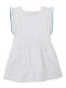 Vestido Con Lunares Pequeã±os Con Bordad Blanco
