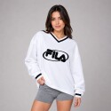 BUZO MUJER FIT V-NECK PULLOVER FILA Blanco