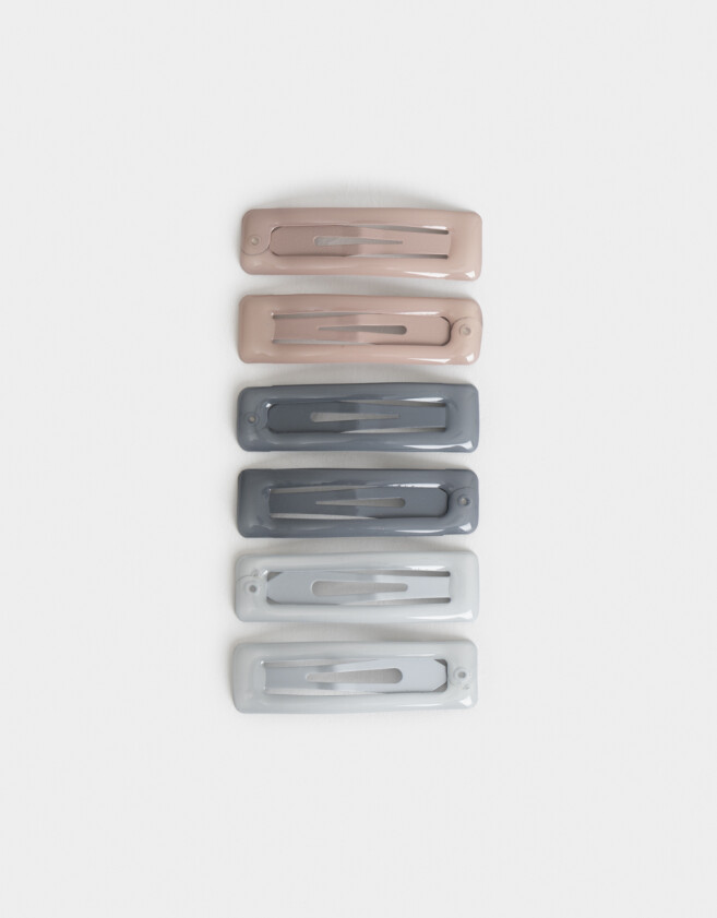 Hebillas Tic Tac Set por 6 Set De Hebillas Tic Tac - Combinacion Tricolor