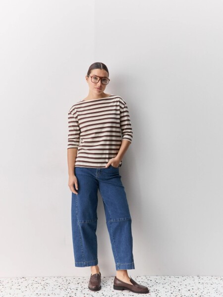 T-SHIRT ALLIE VOLPAIA MARRON CRU