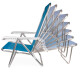 Silla Reclinable 8 Pos. Alum. Sannet AZUL