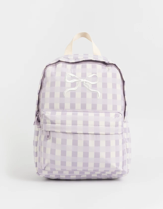 Mochilas Urbanas Estampados Mochila Con Moño Bordado - Estampado Geometrico